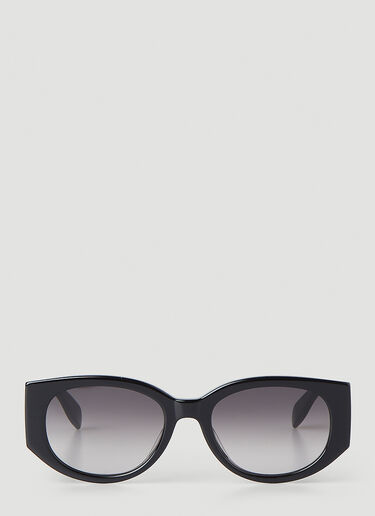 Alexander McQueen Oval Eye Sunglasses Black amq0248057
