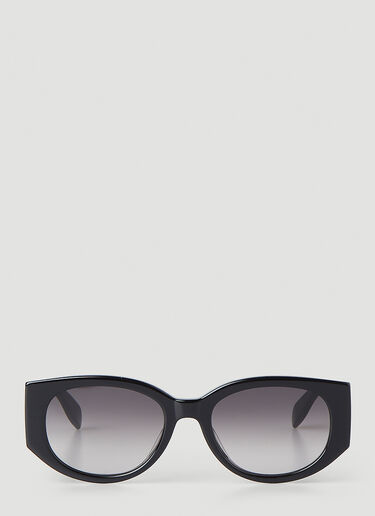 Alexander McQueen Oval Eye 太阳镜 黑 amq0248057