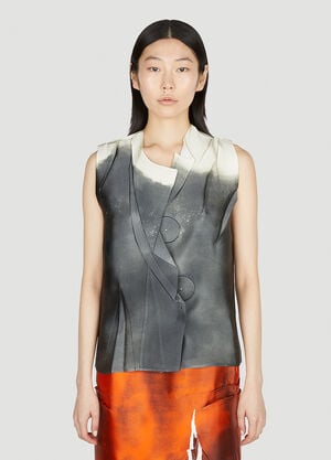 Prada 워터컬러 개더 탑 그레이 pra0252055