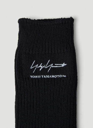 Yohji Yamamoto ロゴパッチ ミリタリーソックス ブラック yoy0148019