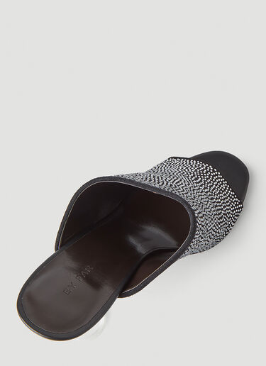 BY FAR Luz Crystal Heeled Mules Black byf0249023
