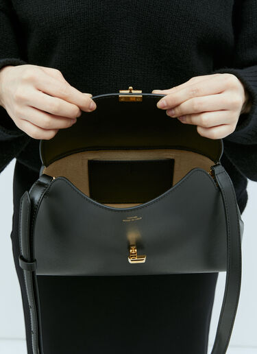 T-Lock Leather Clutch TOTEME T-Lock Leather Clutch Black tot0256037