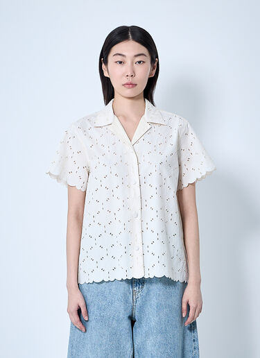 Moncler 蕾丝系扣衬衫 白色 mon0260017