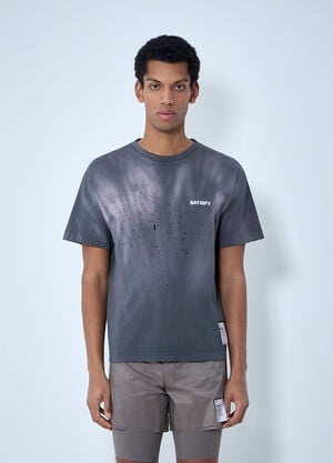 Satisfy Distressed Cotton T-Shirt Grey sat0162009