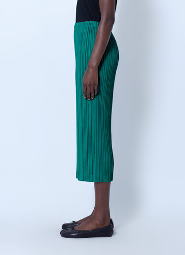 LN-CC® - Pleats Please Issey Miyake: Thicker Bottoms 1 Midi Skirt - Green Pleats Please Issey Miyake Thicker Bottoms 1 Midi Skirt Green plp0266003