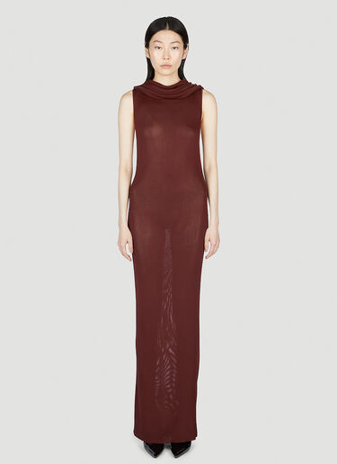 Hooded Dress Saint Laurent Hooded Dress Burgundy sla0252027