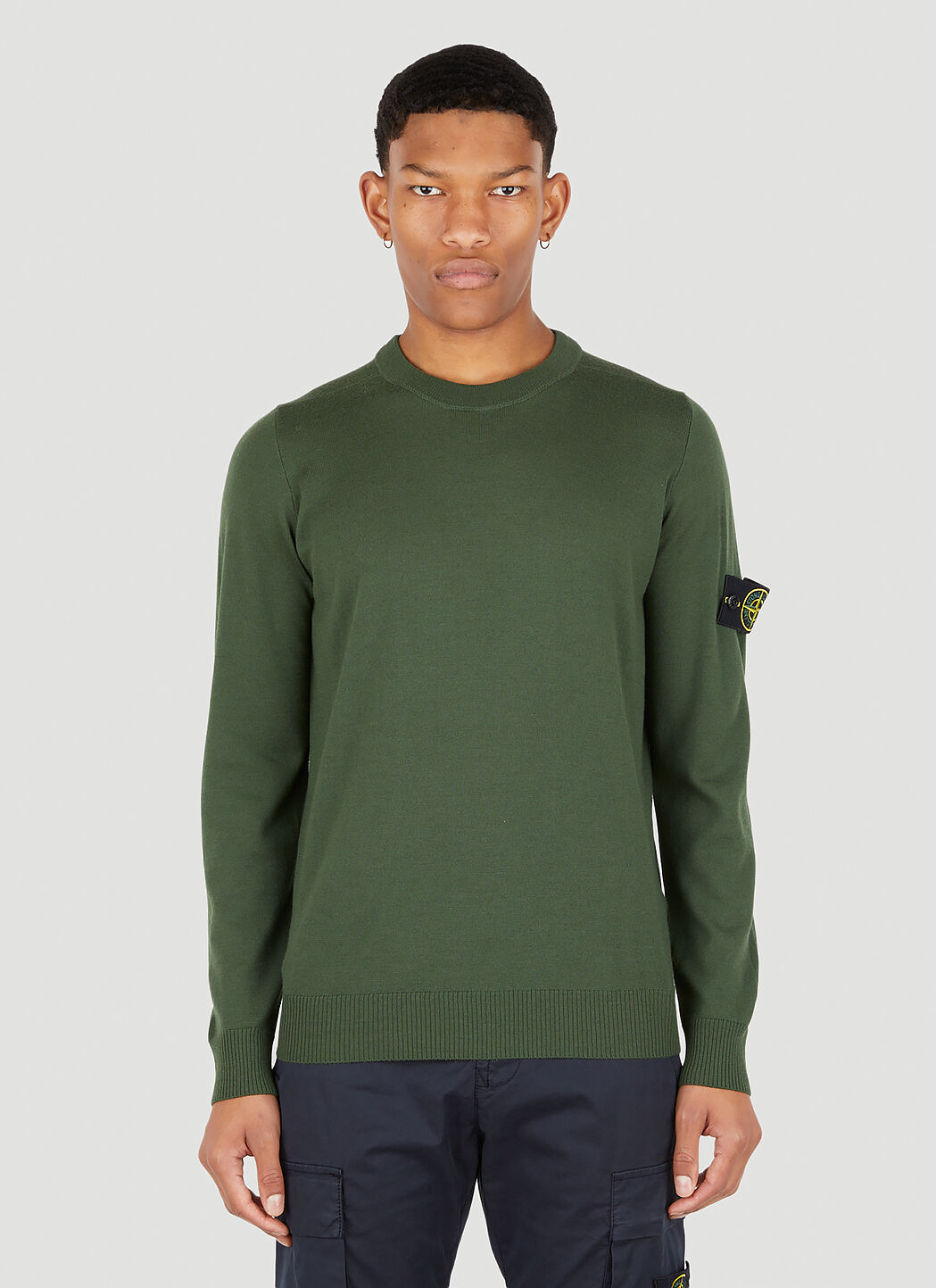 Olive stone island sweatshirt outlet