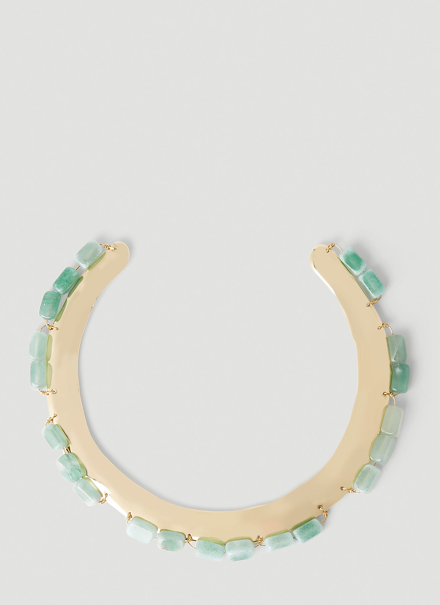Jil Sander Rough Nature Necklace In Gold