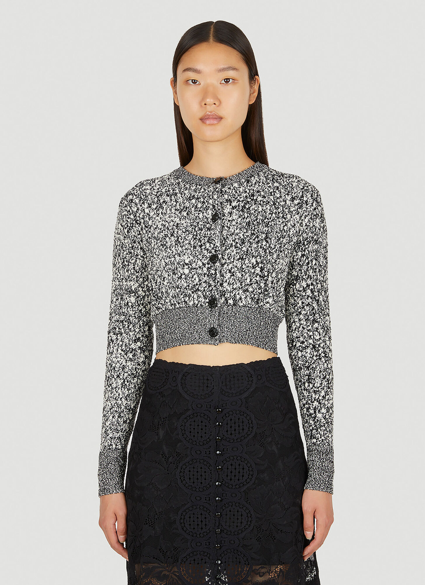 RABANNE JACQUARD CROPPED CARDIGAN