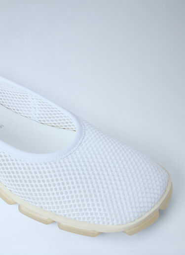 Miu Miu Mesh Slip-On Flats White miu0264031