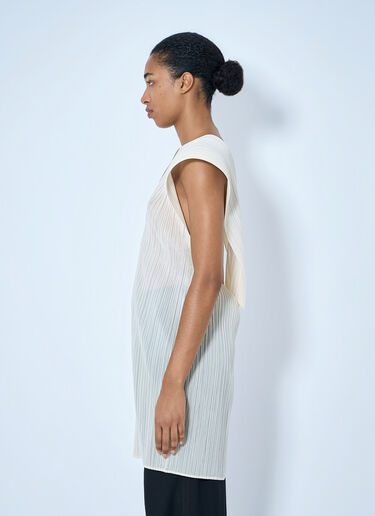 LN-CC® - Pleats Please Issey Miyake: Sleeveless Pleated Tunic - Beige Pleats Please Issey Miyake Sleeveless Pleated Tunic Beige plp0265005