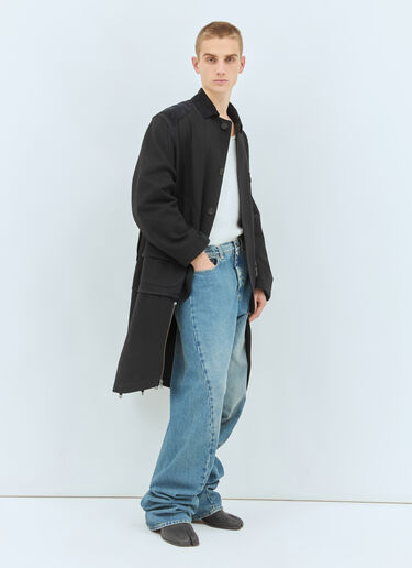 Maison Margiela Heavy-Cotton Double Coat Black mla0158010