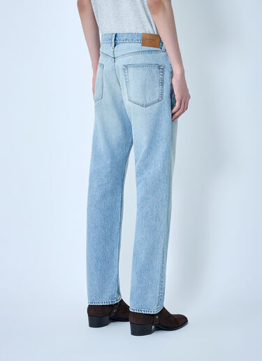 Saint Laurent Loose Straight Mid-Rise Jeans Blue sla0164008
