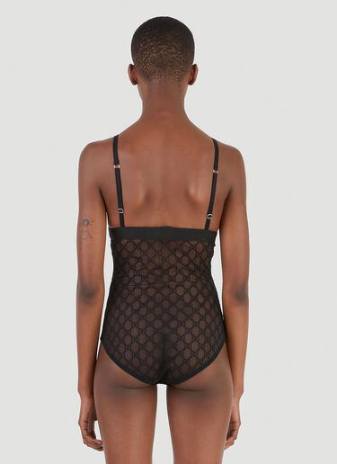 Gucci GG Supreme Tulle Bodysuit Black guc0245063