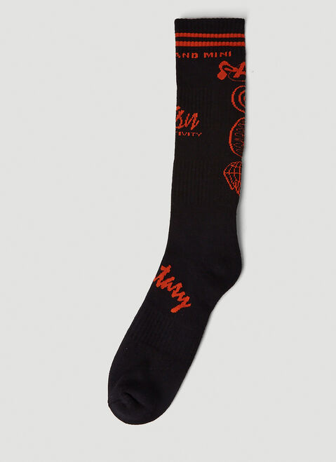 Balenciaga Logo Socks Beige bal0151051