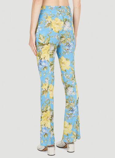 Acne Studios Floral Print Flared Pants Blue acn0250072