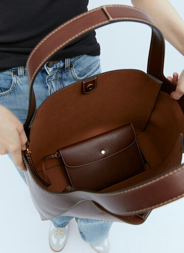 Cut-Out Logo Alter Mat Tote Bag Stella McCartney Cut-Out Logo Alter Mat Tote Bag Brown stm0254009