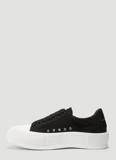 Alexander McQueen Deck Lace-Up Plimsoll Sneakers Black amq0244027