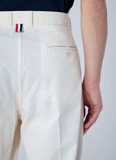Thom Browne 徽标饰边长裤  米色 thb0160013