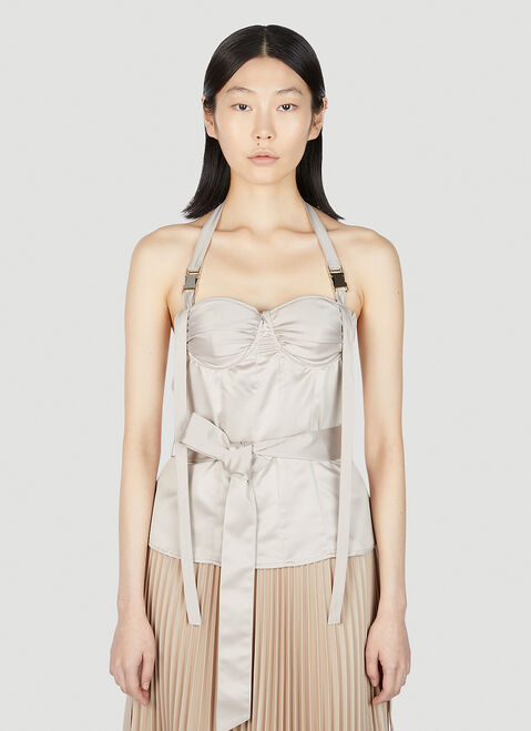 Rokh ホルターネックコルセットトップ ブラック rok0254003