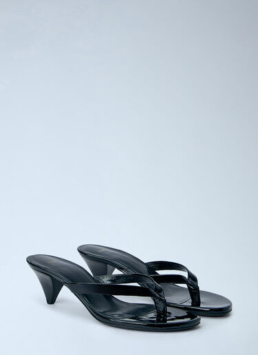 LN-CC® - JUDE: Rooty Leather Thong Sandals - Black JUDE Rooty Leather Thong Sandals Black jud0265008