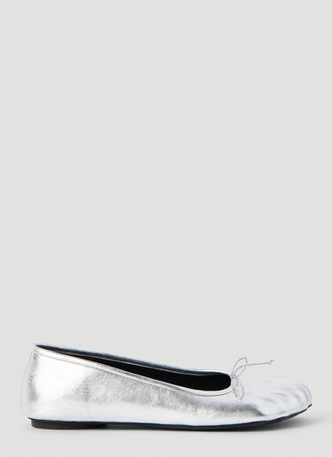 Balenciaga Fetish Anatomic Ballerina Flats Silver bal0253091