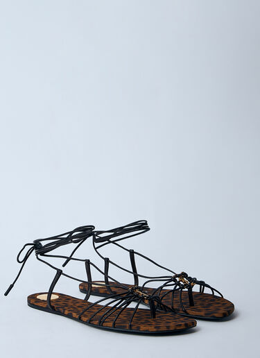 Saint Laurent Babylone Sandals Brown sla0259036