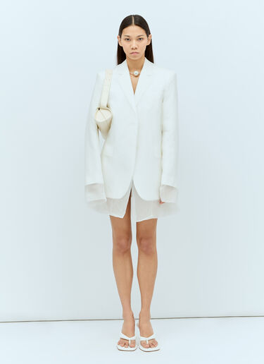 Sportmax Double-Layered Blazer White spx0256023