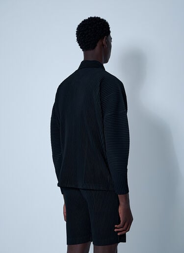 Homme Plissé Issey Miyake Pleated Zip-Up Jacket Black hmp0160013