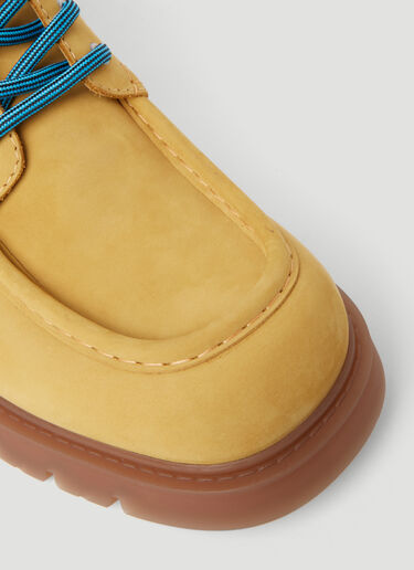 Bottega Veneta Haddock Lace-Up Ankle Boots Beige bov0154014