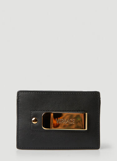 Versace ロゴプレート カードホルダー ブラック ver0149053