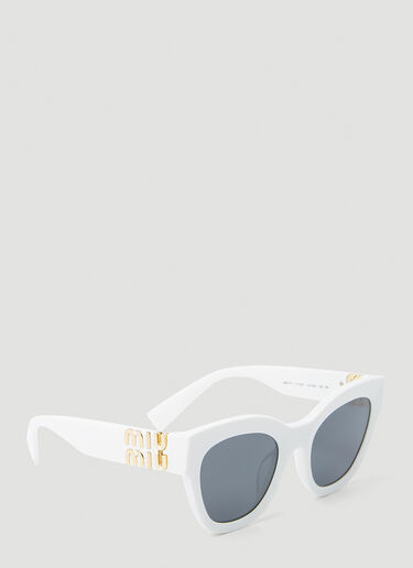 Miu Miu Glimpse Cat Eye Sunglasses White lmu0253013