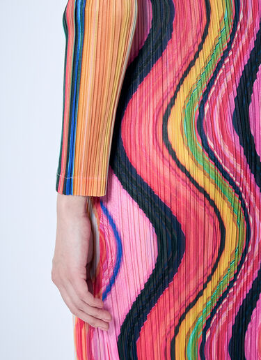 Pleats Please Issey Miyake Warp Pleated Maxi Dress Pink plp0259003