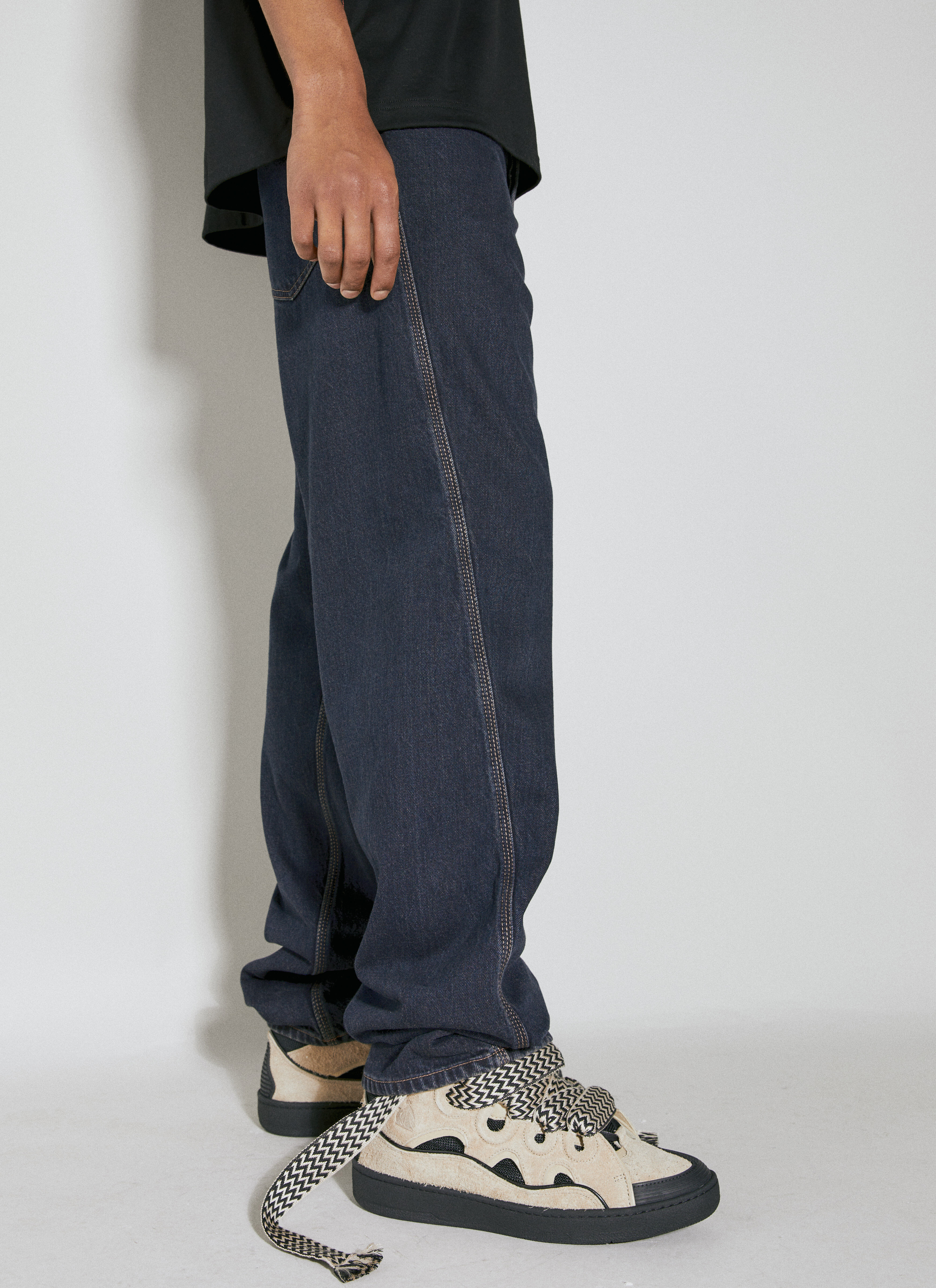 Rick Owens Baggy Twisted Leg Jeans Grey ric0154008