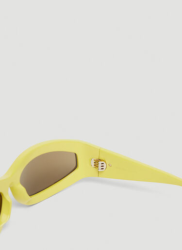 Bottega Veneta Oversized Acetate Sunglasses Yellow bov0243097