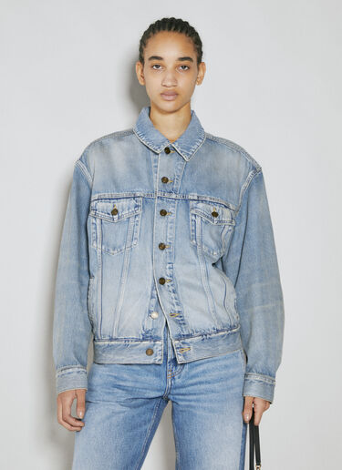 Oversized Denim Jacket Saint Laurent Oversized Denim Jacket Blue sla0253010
