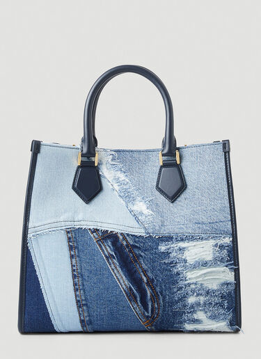 Dolce & Gabbana Patchwork Denim Tote Bag Blue dol0247044