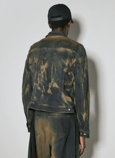 Rick Owens DRKSHDW Stained Denim Trucket Jacket Brown drk0154001