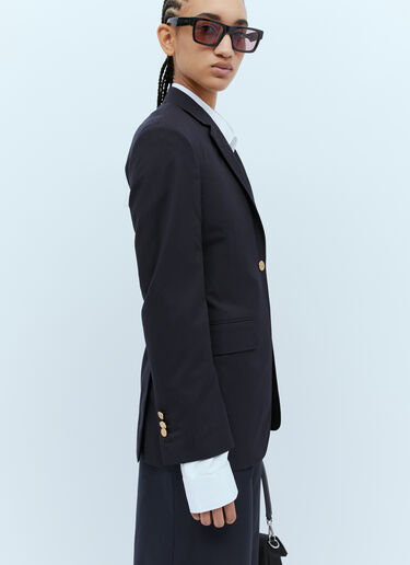 Elongated Single Breasted Wool Blazer Thom Browne Elongated Single Breasted Wool Blazer Dark Blue thb0253005
