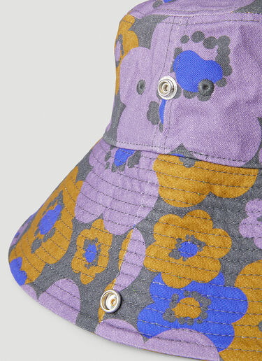 Acne Studios Floral Print Bucket Hat Purple acn0249007