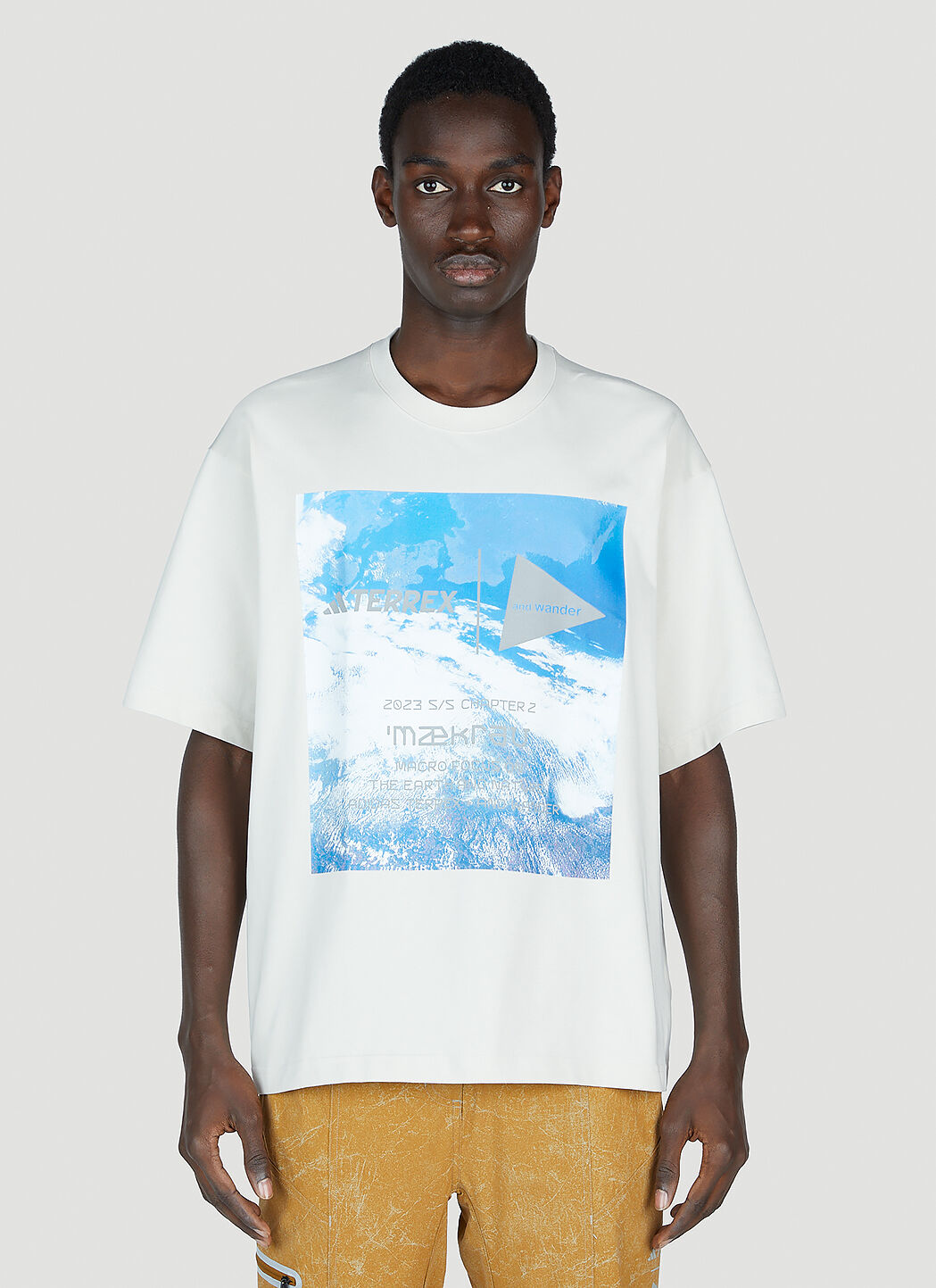adidas Terrex x And Wander Graphic Print T Shirt in White LN CC