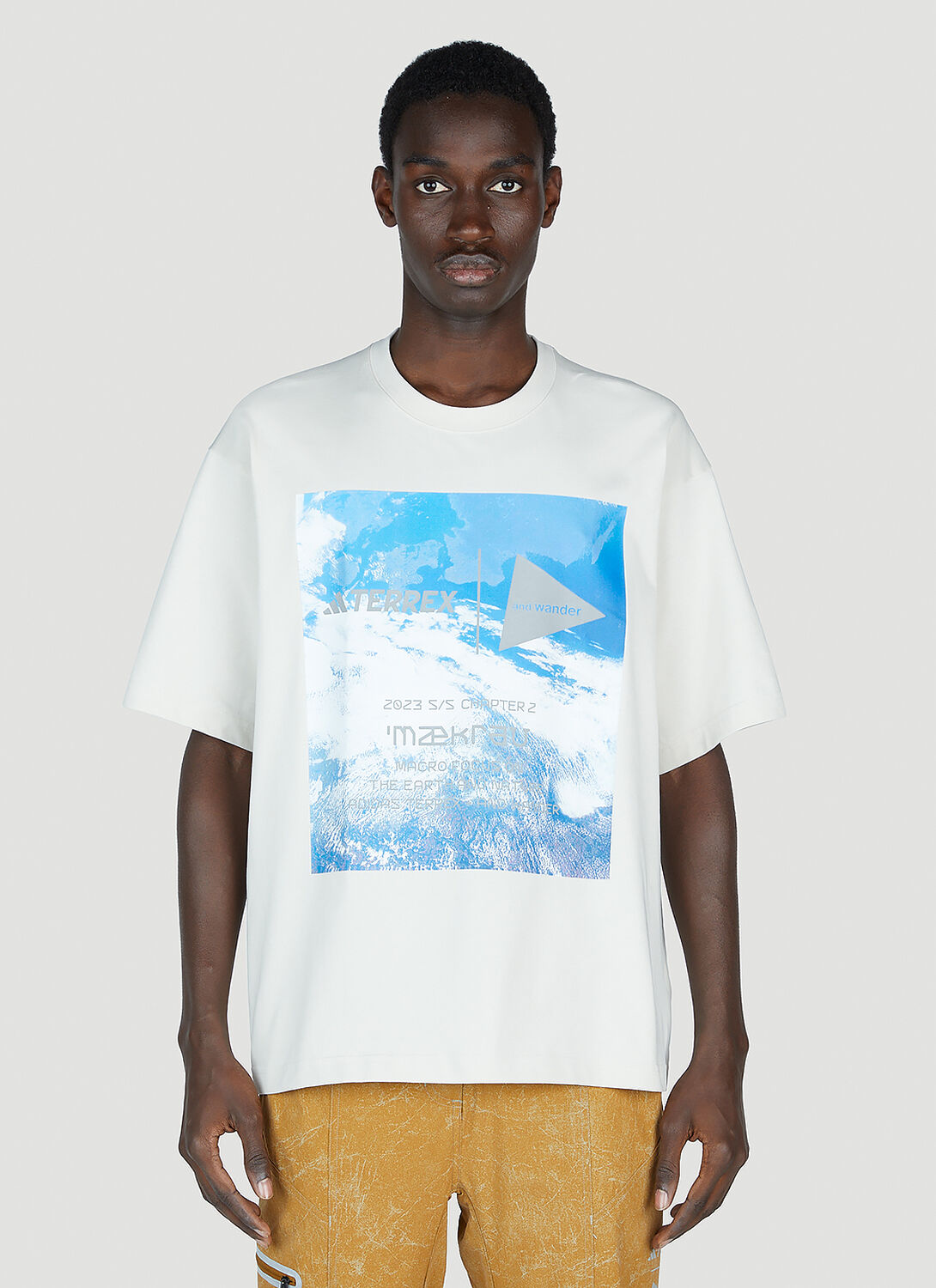 Adidas Terrex X And Wander Graphic Print T-shirt In Alumina