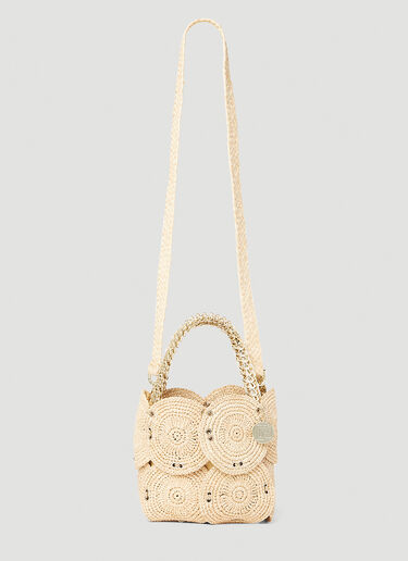 Rabanne Sparkle Hobo Handbag Natural pac0254022