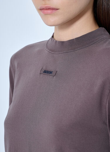 LN-CC® - Jacquemus: Gros Grain Short-Sleeve T-Shirt - Purple Jacquemus Gros Grain Short-Sleeve T-Shirt Purple jac0266020