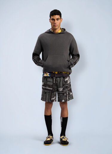 Back Palms Knit Hooded Sweatshirt Palm Angels Back Palms Knit Hooded Sweatshirt Grey pma0162060