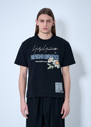 Yohji Yamamoto ロゴモチーフTシャツ ブラック yoy0160022
