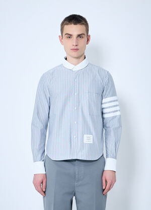 Thom Browne 条纹棉质衬衫 藏蓝色 thb0159003