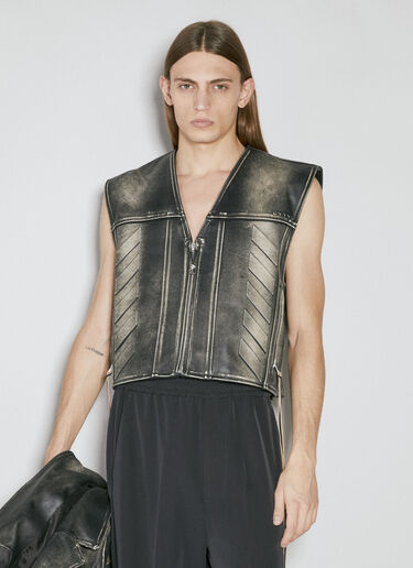 Eytys Harper Emboss Vintage Leather Vest Grey eyt0354006