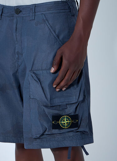 Stone Island Ripstop Cargo Shorts Blue sto0164094