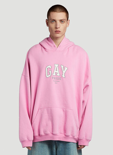 Balenciaga Pride Hooded Sweatshirt Pink bal0145136